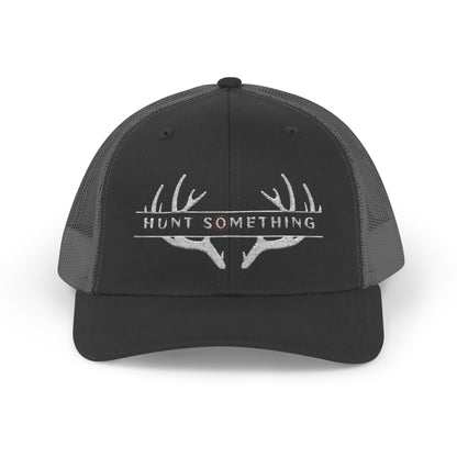 Unisex Hunt Something Deer Snapback Trucker Cap - Embroidered