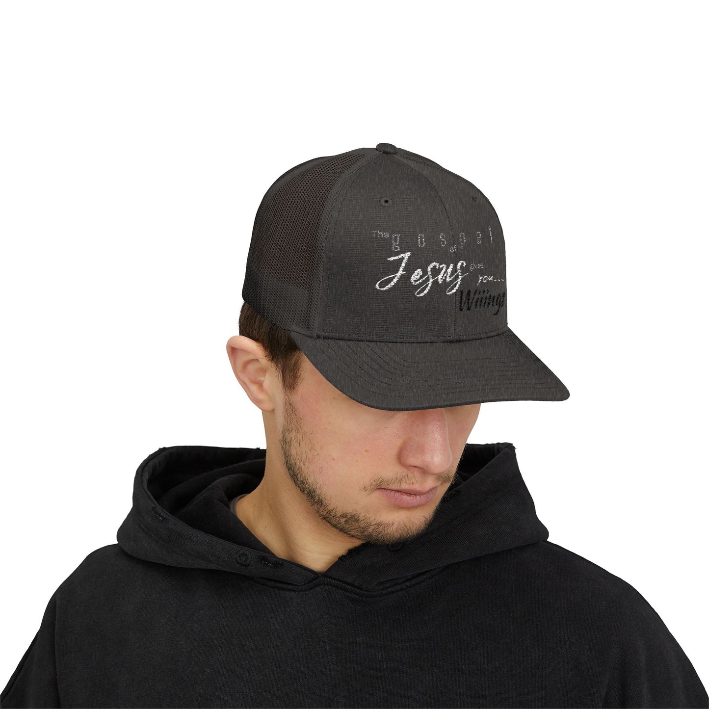 Unisex The Gospel of Jesus Gives... Snapback Trucker Cap - Embroidered