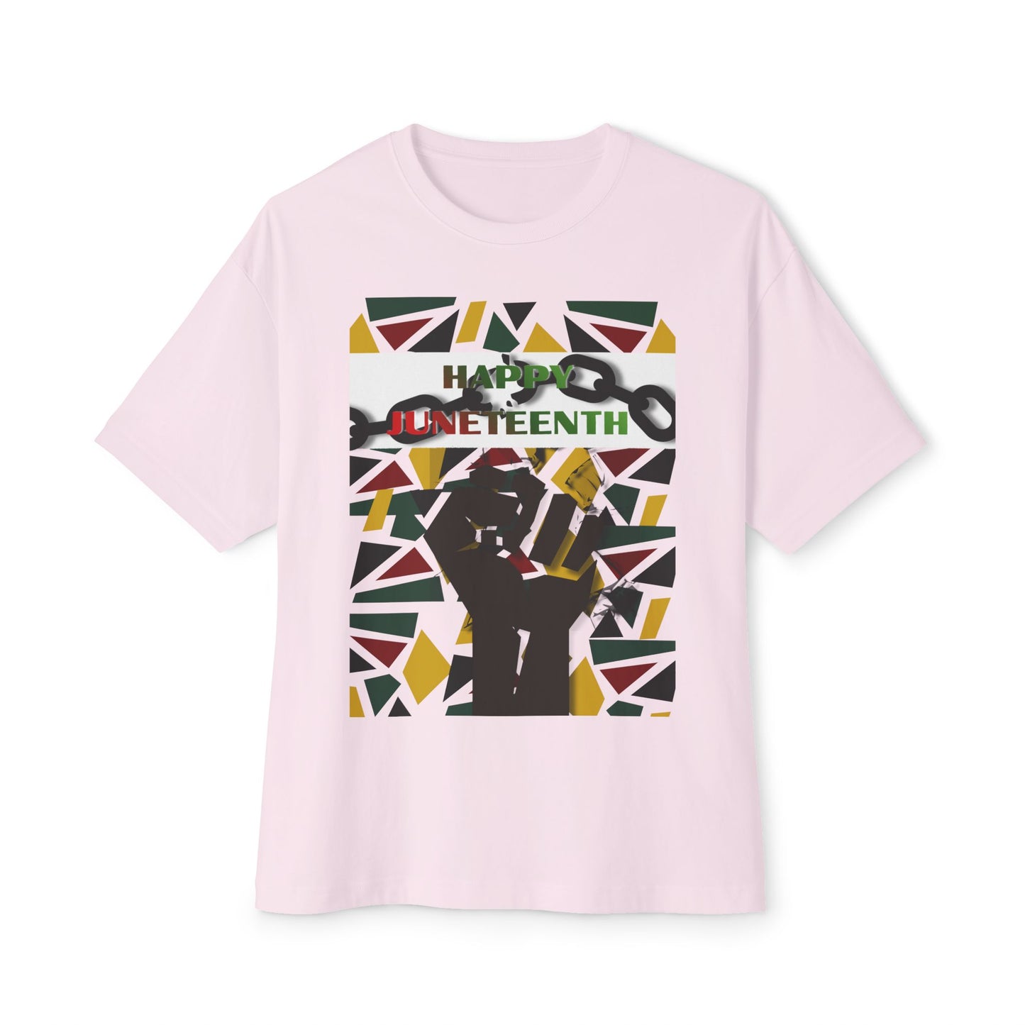 Happy Juneteenth Celebration Tee – Oversized Box Graphic T-Shirt