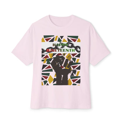 Happy Juneteenth Celebration Tee – Oversized Box Graphic T-Shirt