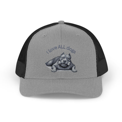 Unisex I love ALL Dogs Snapback Trucker Cap - Embroidered