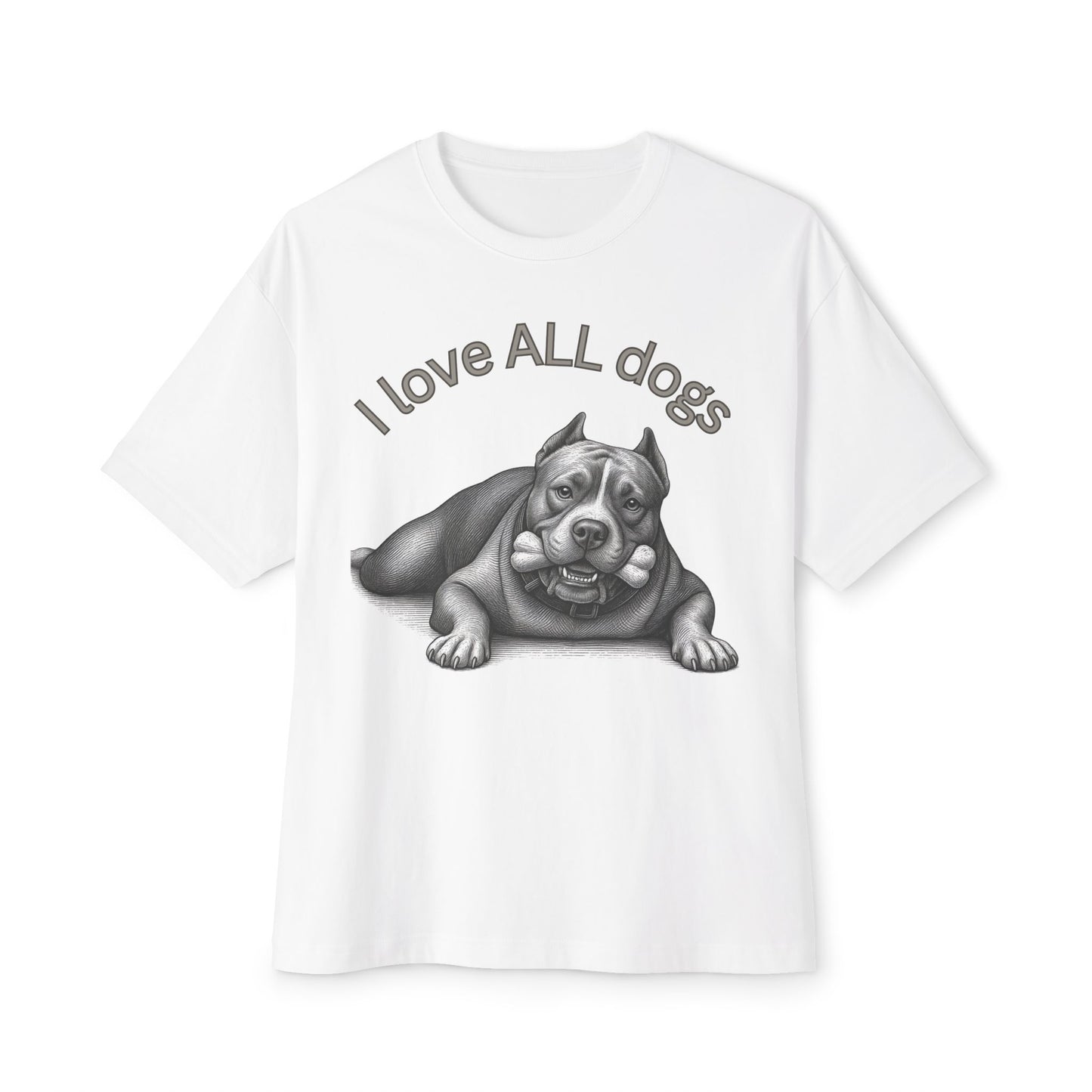 I Love All Dogs Tee – Oversized Box Graphic T-Shirt