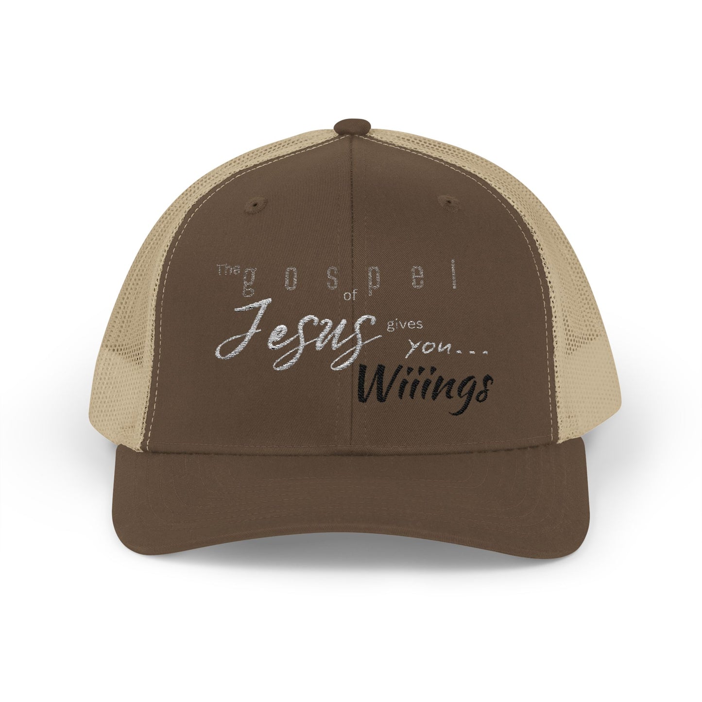 Unisex The Gospel of Jesus Gives... Snapback Trucker Cap - Embroidered