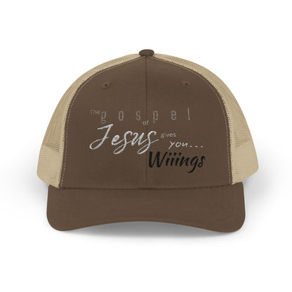 Unisex The Gospel of Jesus Gives... Snapback Trucker Cap - Embroidered