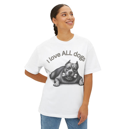 I Love All Dogs Tee – Oversized Box Graphic T-Shirt