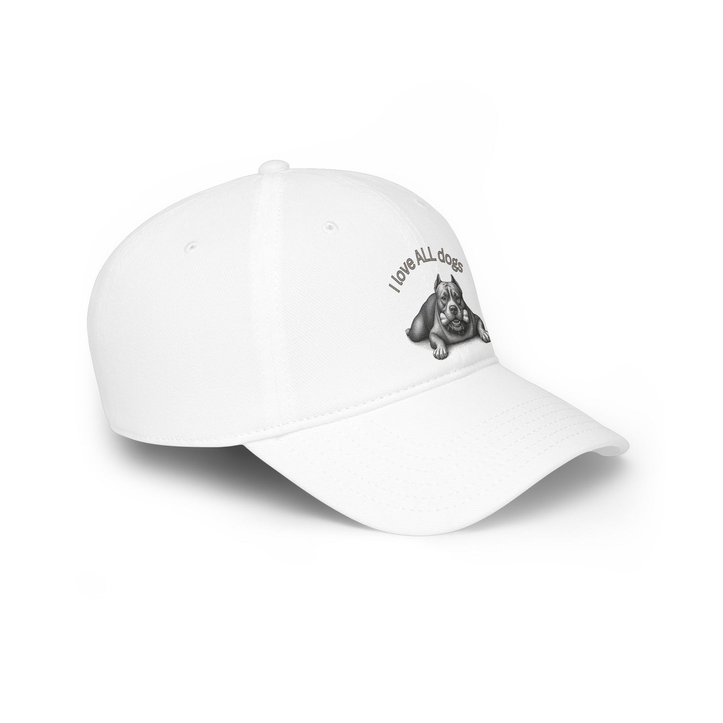 Unisex I love ALL Dogs Low-Profile Baseball Cap - Printed