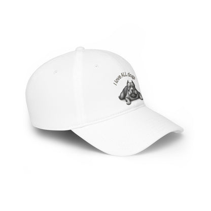 Unisex I love ALL Dogs Low-Profile Baseball Cap - Printed