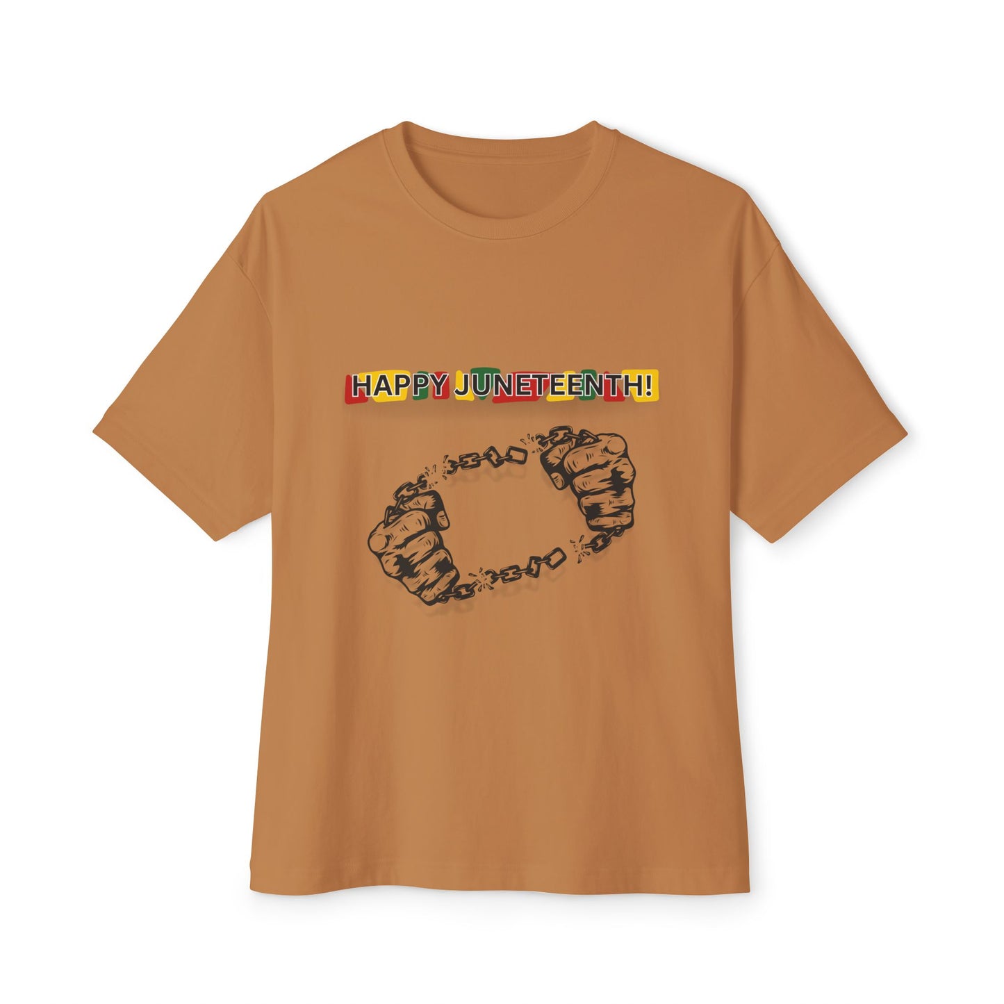 Chain Break Happy Juneteenth – Oversized Box Graphic T-Shirt
