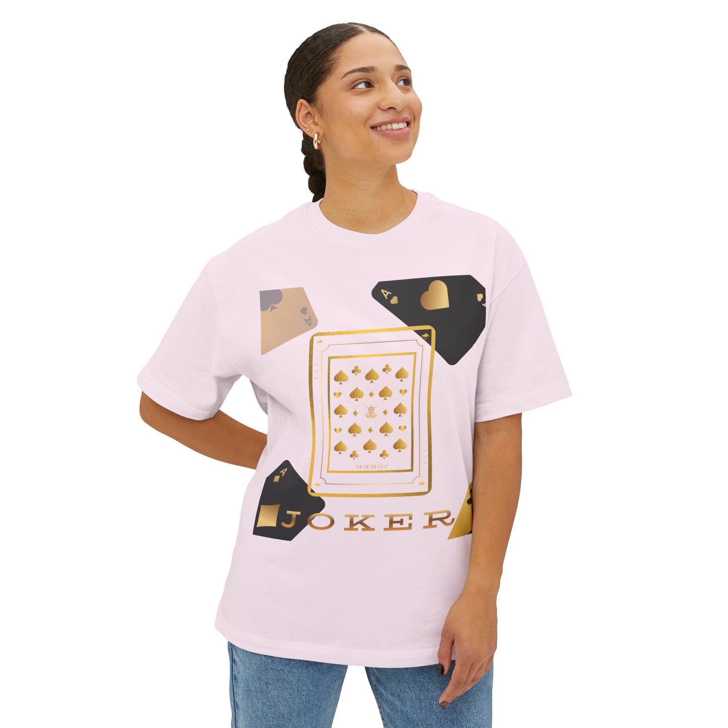 Joker and Aces Tee – Oversized Box Graphic T-Shirt