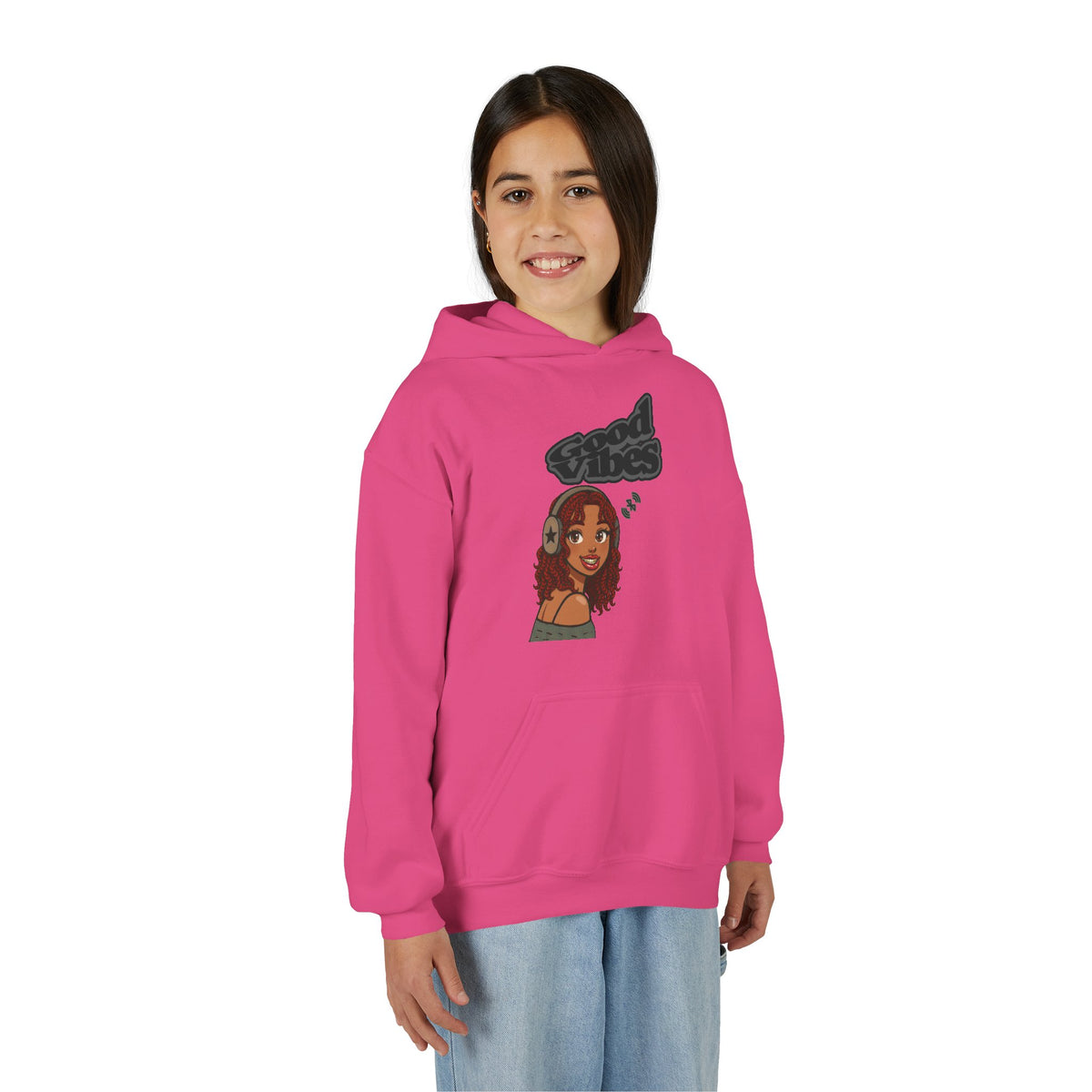 Her Cool Vibes - Kids/Youth Hoodie Gildan 18500B