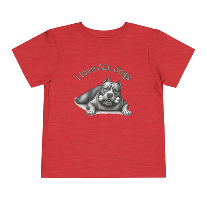 I Love All Dogs Tee - Graphic Toddler T-Shirt