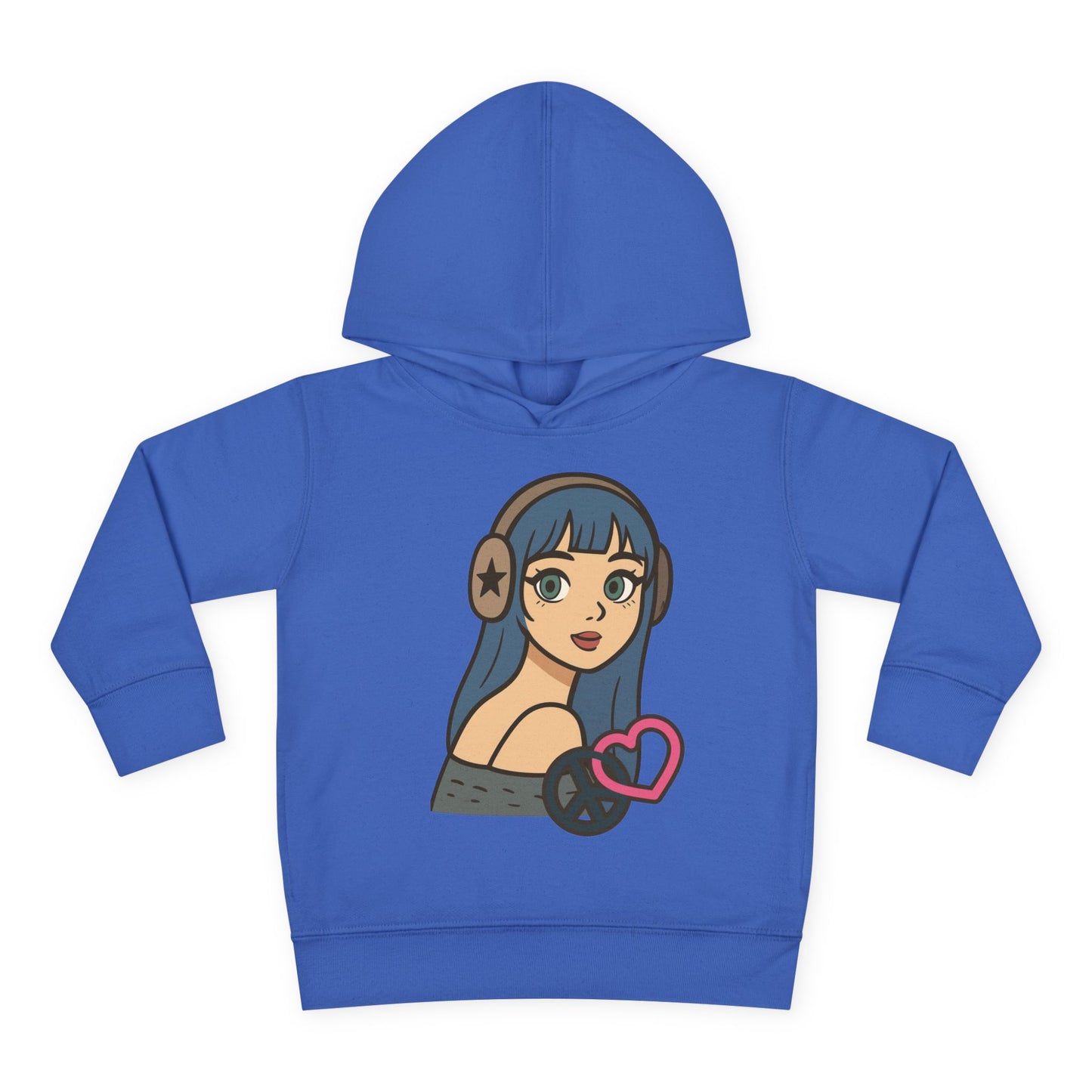 In Her Happy Wearing Headphones - Toddler Hoodie RS3326