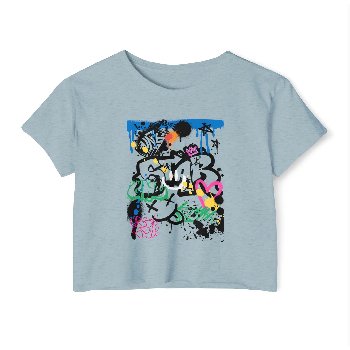 Graffiti Women B Ball Tee  — Women's Crop Top T-Shirt