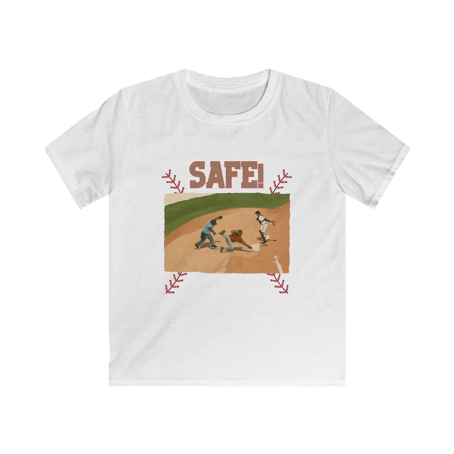 Kids Baseball 'Safe!' Tee — Vintage Diamond Play Graphic