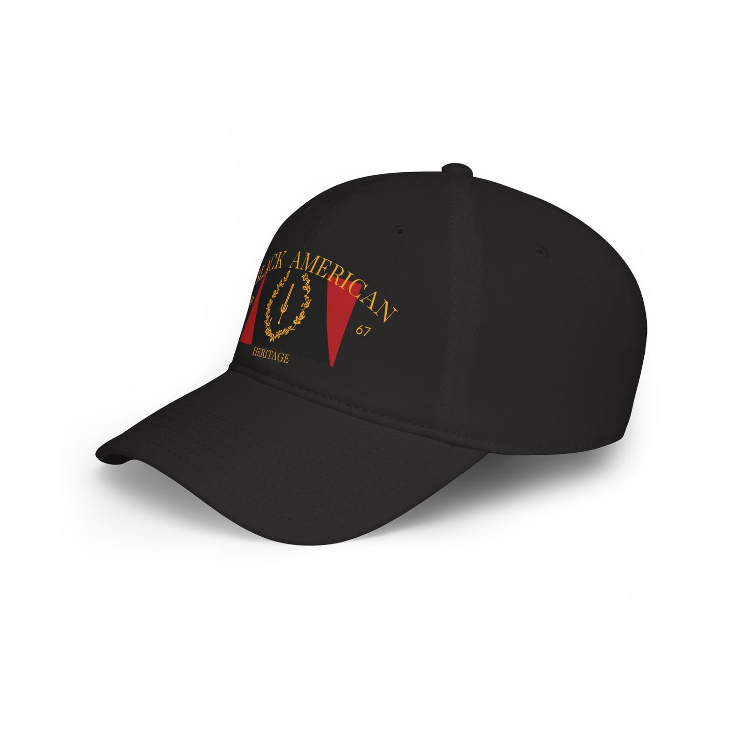 Black Heritage Flag Low-Profile Baseball Cap - Printed