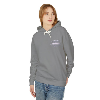 Unisex Mouth Fit Glitch — Lightweight Hooded Sweatshirt