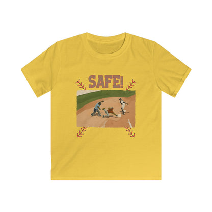 Kids Baseball 'Safe!' Tee — Vintage Diamond Play Graphic