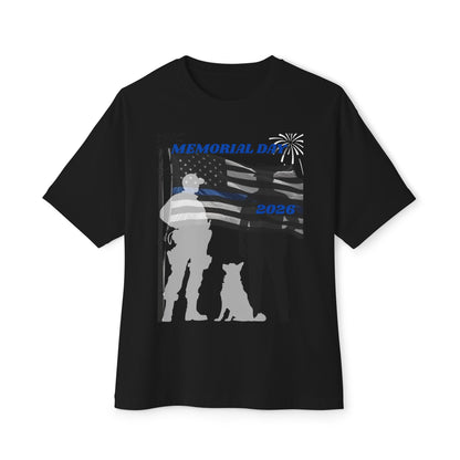 Memorial Day Police 26 Tee – Oversized Box Graphic T-Shirt