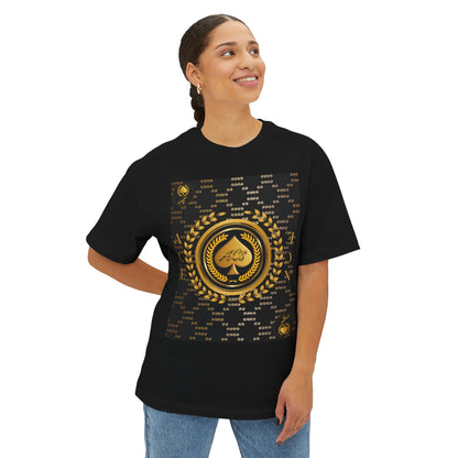 GOLD ACE Tee – Oversized Box Graphic T-Shirt
