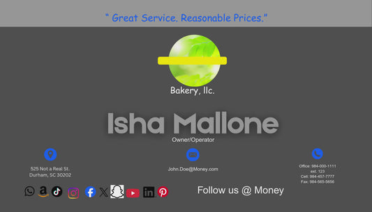 3.5x2 Gray light gray and Blue Business Card w/ logo template