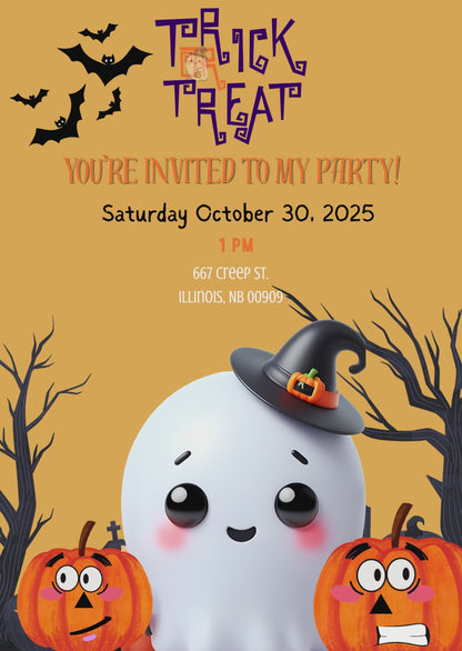 Virtual Gold and Ghosts Halloween Invitation 2026 Updated