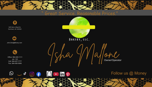 3.5x2 Black gold gray Rose Lace Business Card w/ logo template