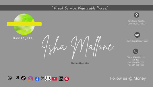 3.5x2 Gray and Gray Business Card w/ logo template